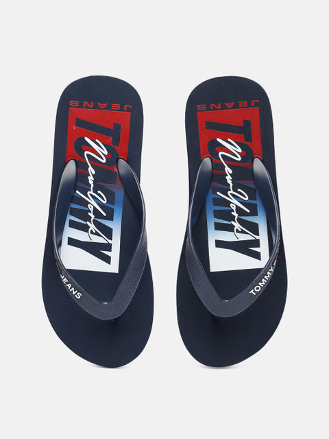 

Tommy Hilfiger Men Navy Blue Printed BEACH Thong Flip-Flops