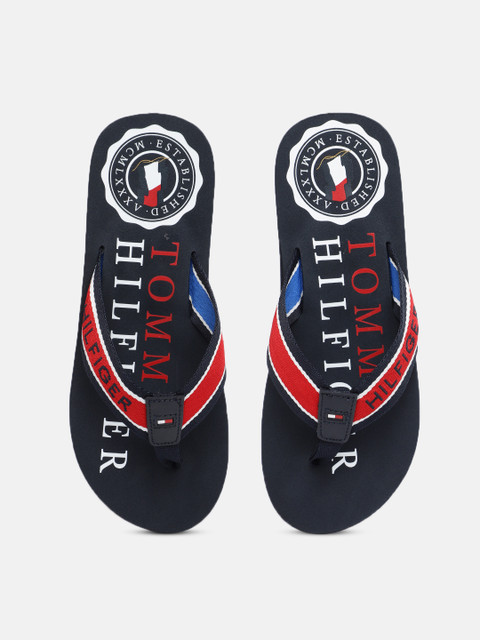 

Tommy Hilfiger Men Navy Blue Printed Thong Flip-Flops