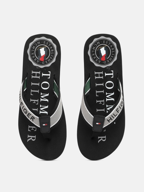 

Tommy Hilfiger Men Black Printed Thong Flip-Flops