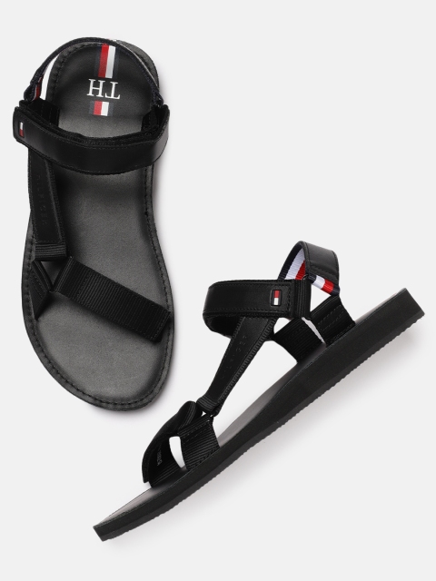 

Tommy Hilfiger Men Black Leather Sandals