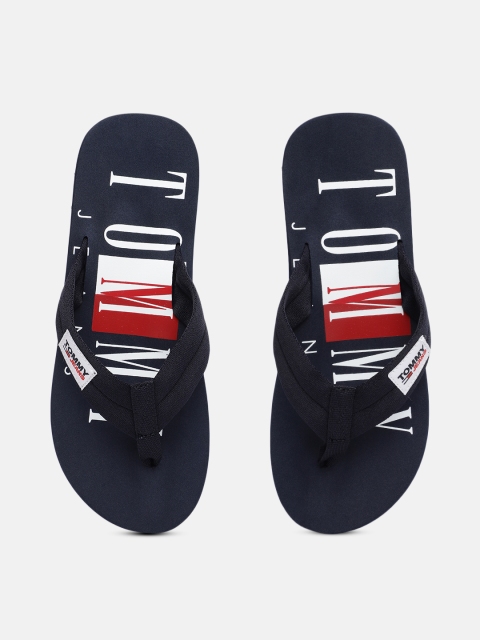 

Tommy Hilfiger Men Navy Blue Printed Thong Flip-Flops