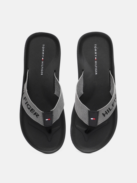 

Tommy Hilfiger Men Black Self Design COOL Thong Flip-Flops