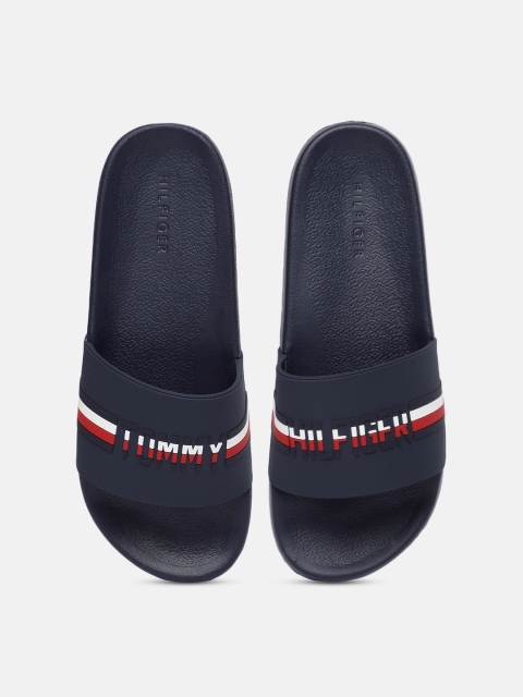 

Tommy Hilfiger Men Navy Blue Printed Sliders