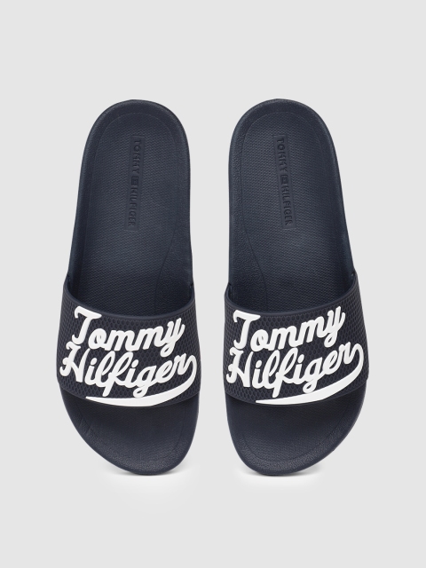 

Tommy Hilfiger Men Blue & White Printed Sliders