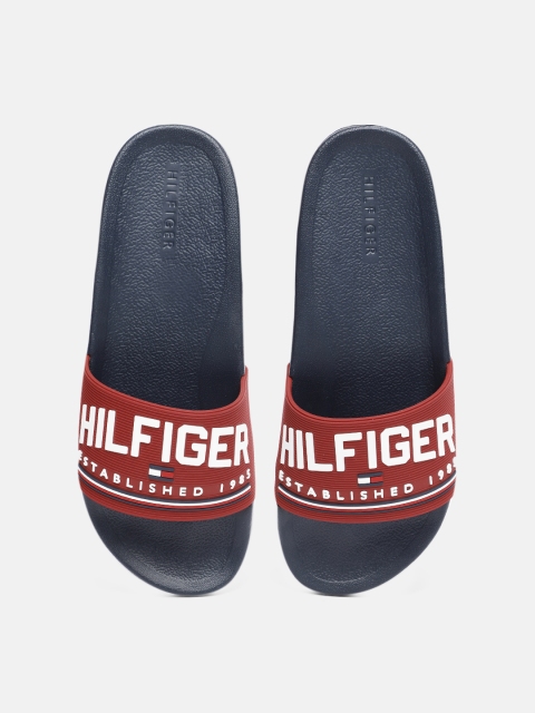 

Tommy Hilfiger Men Red Brand Logo Printed TMELDIN Sliders