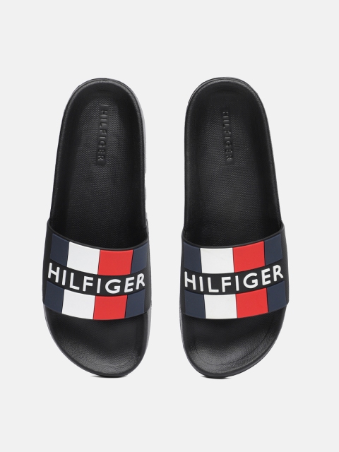 

Tommy Hilfiger Men Navy Blue & Red Colourblocked Sliders