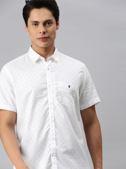 

Louis Philippe Sport Men White & Black Slim Fit Printed Casual Shirt