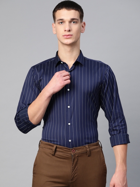 

Louis Philippe Sport Men Navy Blue & White Slim Fit Striped Casual Shirt