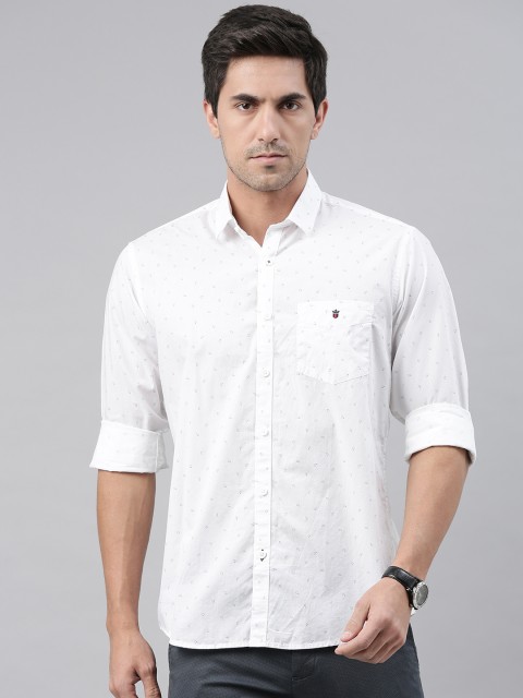 

Louis Philippe Sport Men White Printed Slim Fit Pure Cotton Casual Shirt