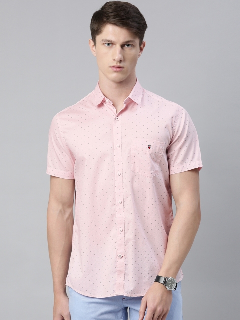 

Louis Philippe Sport Men Pink Slim Fit Printed Casual Shirt