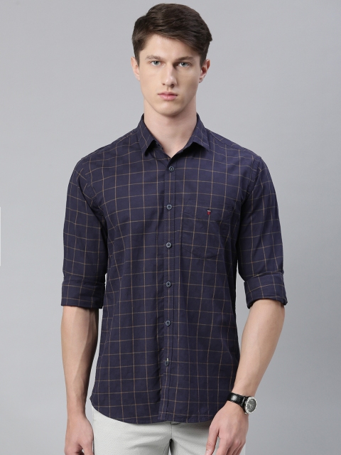 

Louis Philippe Sport Men Navy Blue Slim Fit Checked Casual Shirt