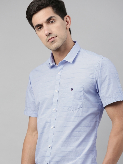 

Louis Philippe Sport Men Blue & White Slim Fit Printed Casual Shirt