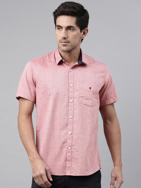 

Louis Philippe Sport Men Pink Slim Fit Printed Casual Shirt