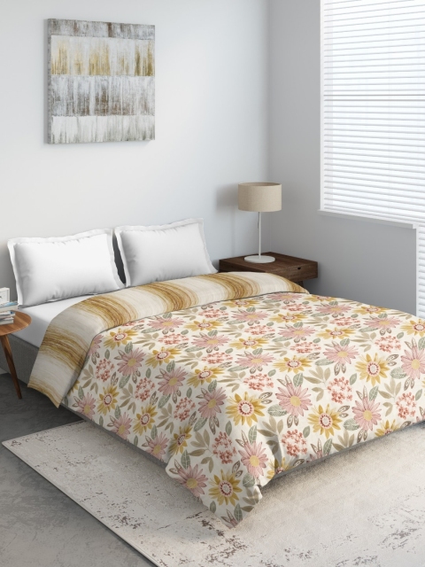 

DDecor Yellow & White Floral Mild Winter 210 GSM Double Bed Dohar
