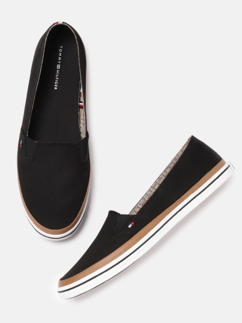 

Tommy Hilfiger Women Black Solid ICONIC KESHA Slip-On Sneakers