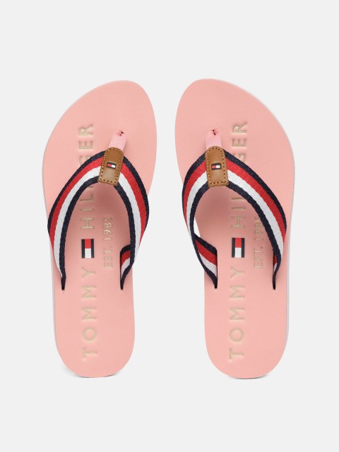 

Tommy Hilfiger Women Pink Striped Thong Flip-Flops