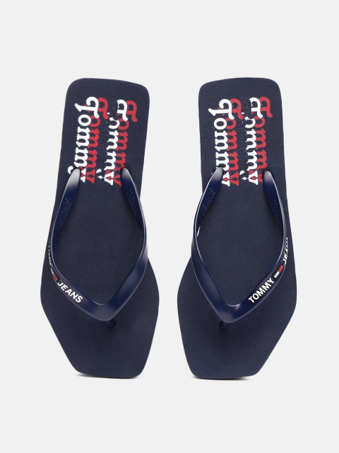 

Tommy Hilfiger Women Navy Blue Solid Thong Flip-Flops