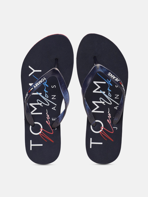 

Tommy Hilfiger Women Navy Blue Printed Thong Flip-Flops