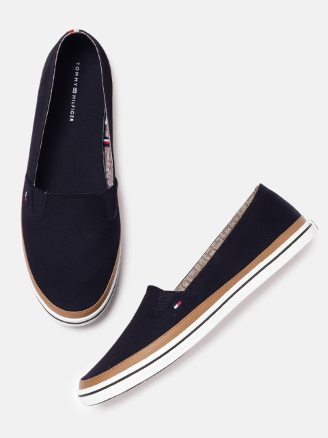 

Tommy Hilfiger Women Navy Blue Solid ICONIC KESHA Slip-On Sneakers