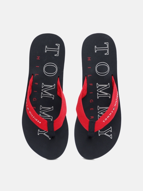 

Tommy Hilfiger Women Red & Navy Blue Printed Thong Flip-Flops