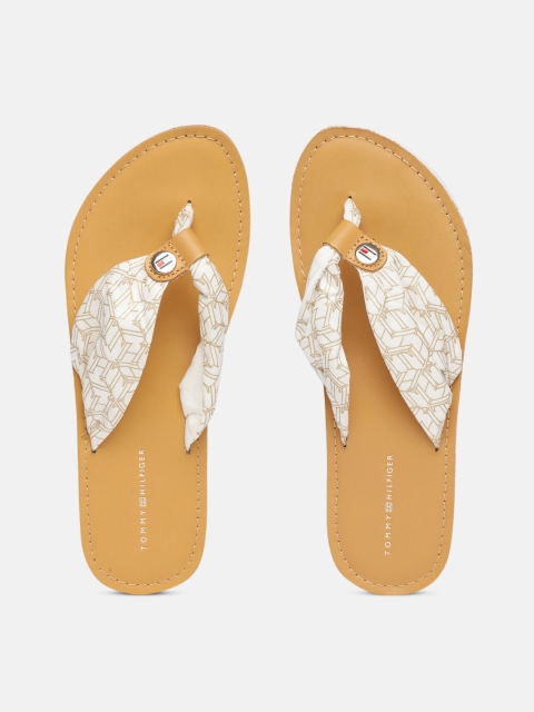 

Tommy Hilfiger Women White Printed Thong Flip-Flops