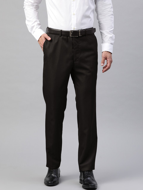 

Marks & Spencer Men Black Tailored Slim Fit Solid Formal Trousers