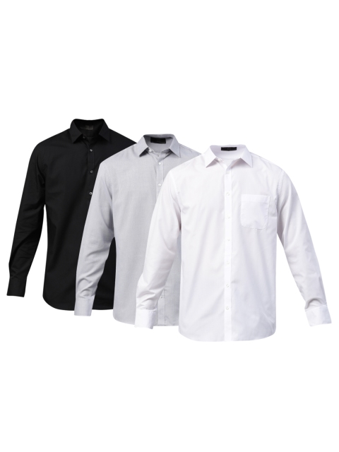 

Marks & Spencer Men Pack of 3 Regular Fit Formal Shirt, Black