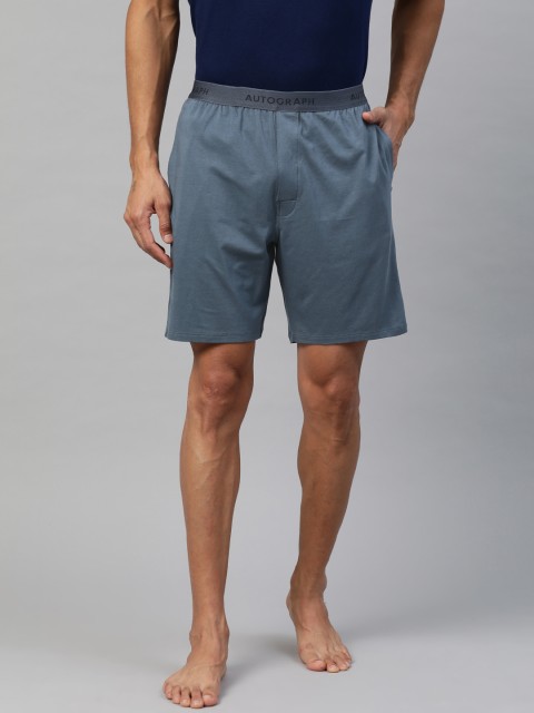 

Marks & Spencer Men Blue Solid Lounge Shorts