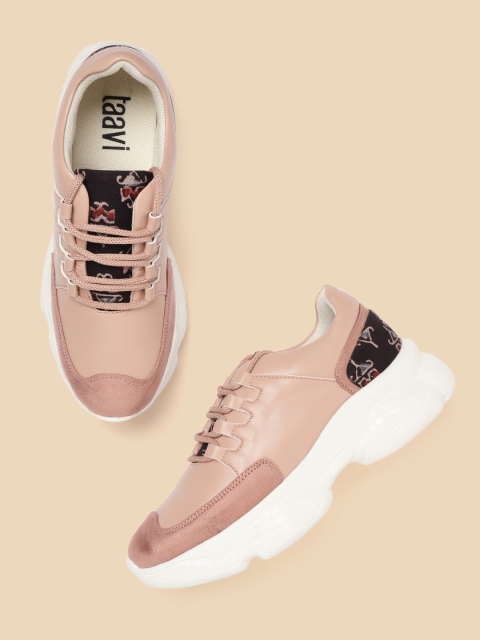 

Taavi Women Peach-Coloured & Black Naturally Dyed Print Detail Flatform Sneakers