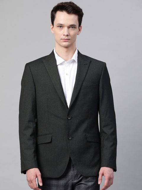 

Marks & Spencer Men Charcoal Grey Slim Fit Solid Single-Breasted Formal Blazer