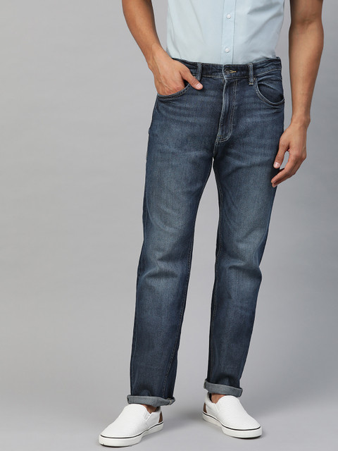 

Marks & Spencer Men Blue Mid-Rise Clean Look Stretchable Jeans, Navy blue
