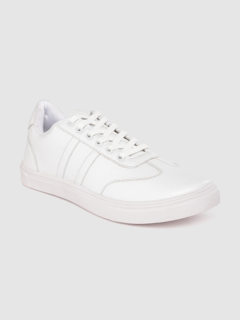 

The Roadster Lifestyle Co Men White Solid Sneakers