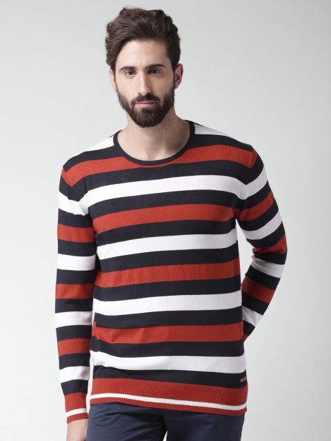 

Mast & Harbour Red & Navy Striped Sweater