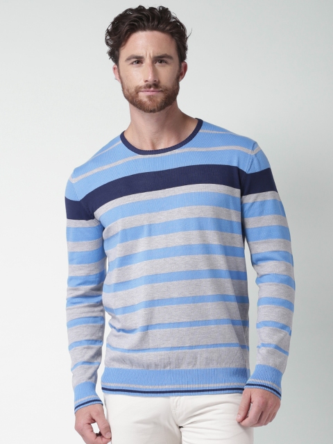 

Mast & Harbour Blue & Grey Striped Sweater