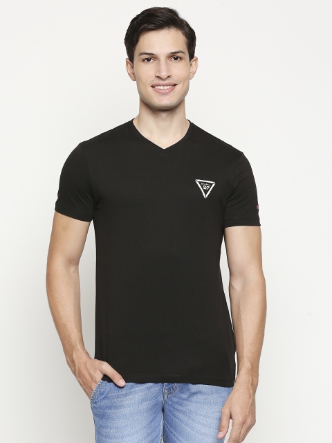 

Being Human Men Black Solid Pure Cotton T-shirt