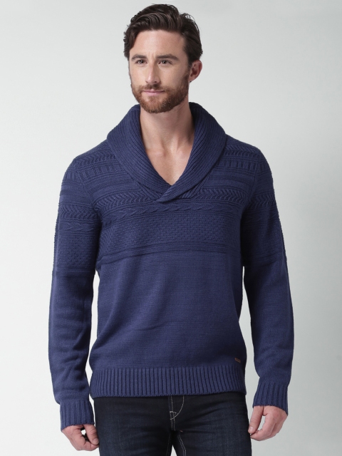 

Mast & Harbour Navy Patterned Sweater, Navy blue