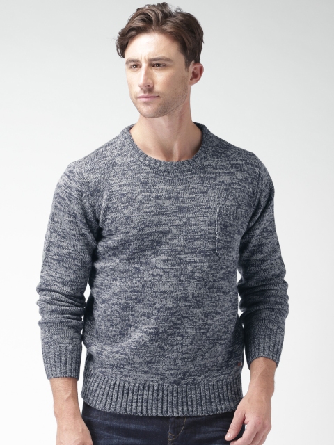 

Mast & Harbour Navy & Grey Sweater, Navy blue