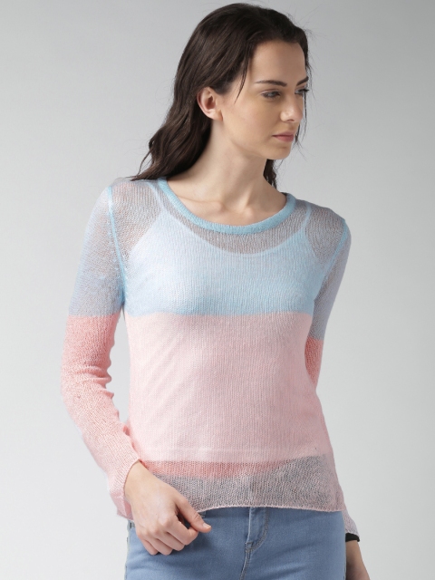 

Mast & Harbour Blue & Pink Colourblocked Top