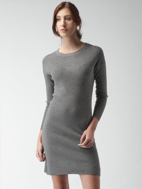 

Mast & Harbour Women Grey Melange Jumper Dress