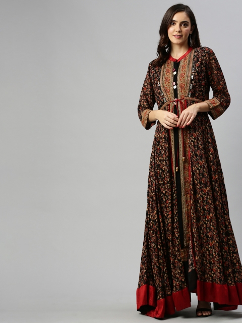 

Soch Women Black Printed Anarkali Kurta