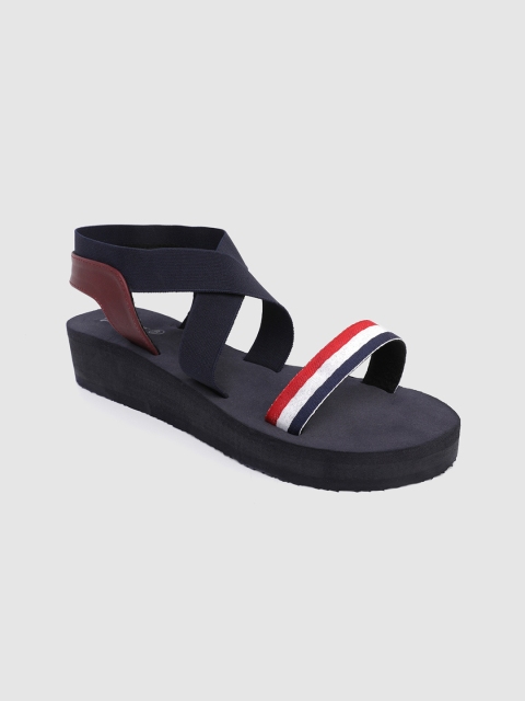 

The Roadster Lifestyle Co Women Multicoloured Striped Flatforms, Multi