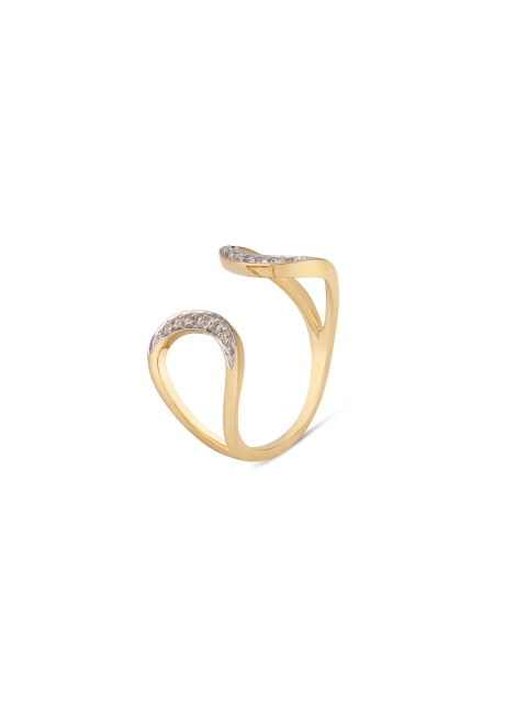 

Mia by Tanishq 14-Karat Yellow Gold Open Ring with Diamonds