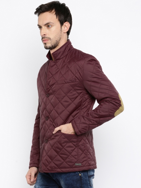 

Mast & Harbour Burgundy Quilted Jacket