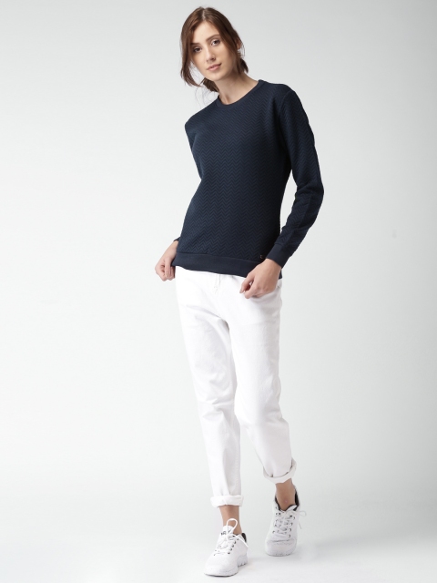 

Mast & Harbour Navy Chevron Pattern Sweatshirt, Navy blue