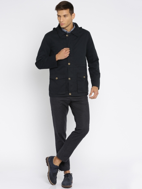 

Mast & Harbour Navy Hooded Jacket, Navy blue
