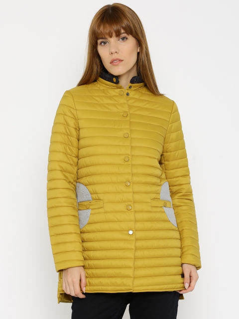 

Mast & Harbour Women Mustard Yellow Padded Jacket