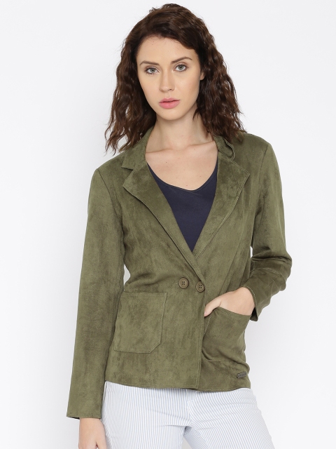 

Mast & Harbour Olive Green Blazer