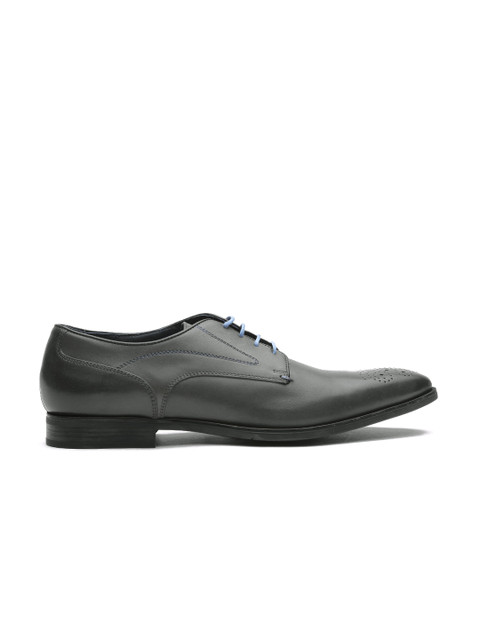 

GEOX Respira Men Grey Italian Patent Leather Semiformal Shoes