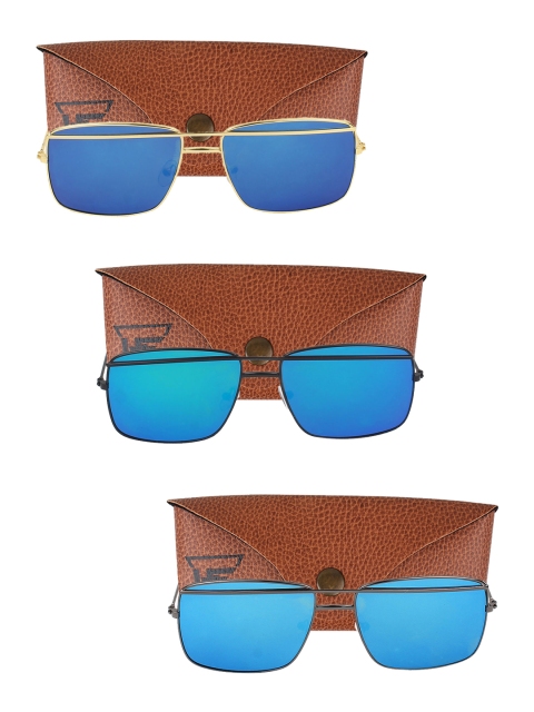 

Swiss Design Unisex Pack Of 3 Wayfarer Sunglasses SDSG51, Blue