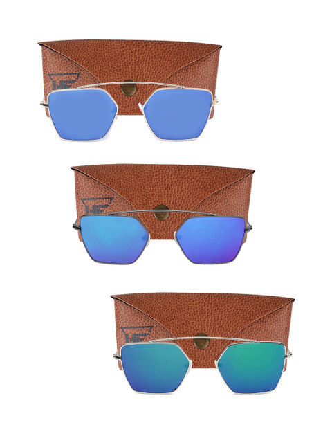 

Swiss Design Unisex Pack Of 3 Sunglasses SDSG81, Blue